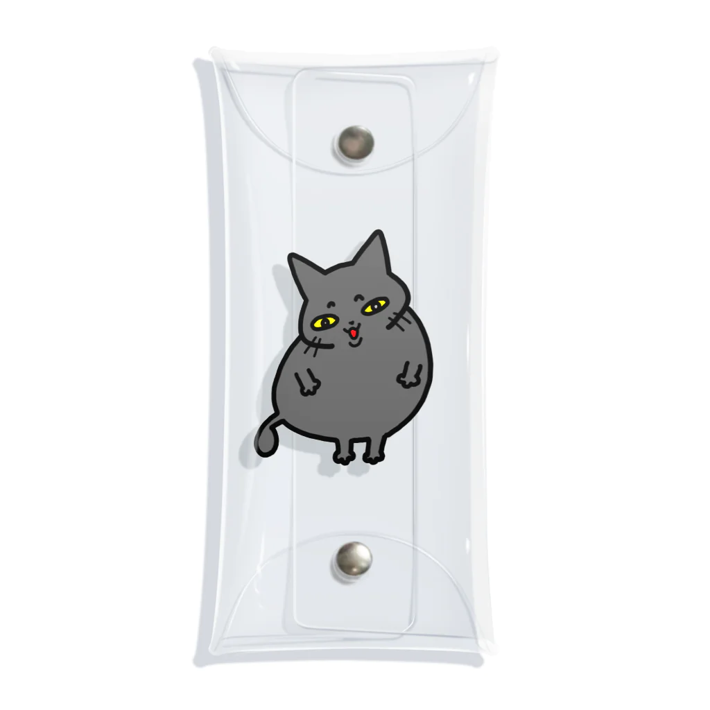 テンちゃん一家の黒猫レイリー Clear Multipurpose Case