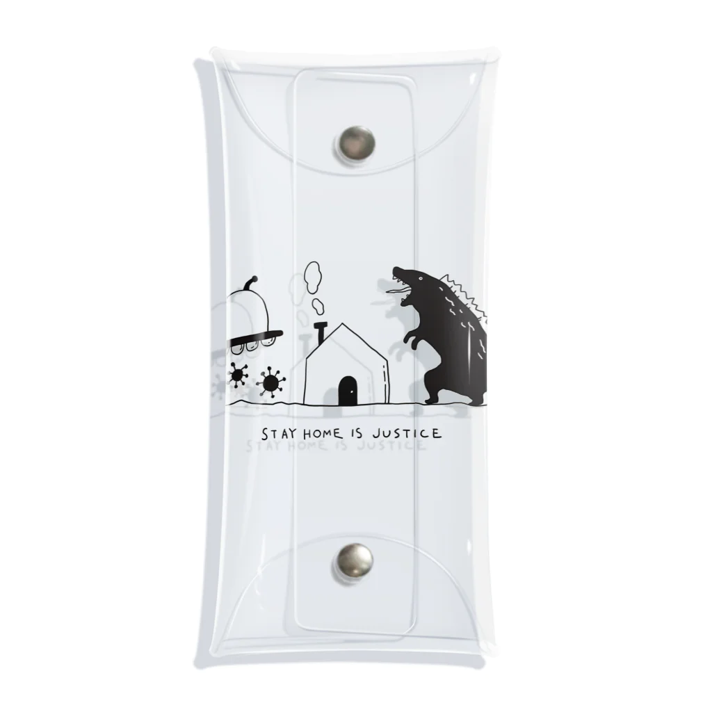 生き方見本市TOKAIのSTAY HOME IS JUSTICE Clear Multipurpose Case