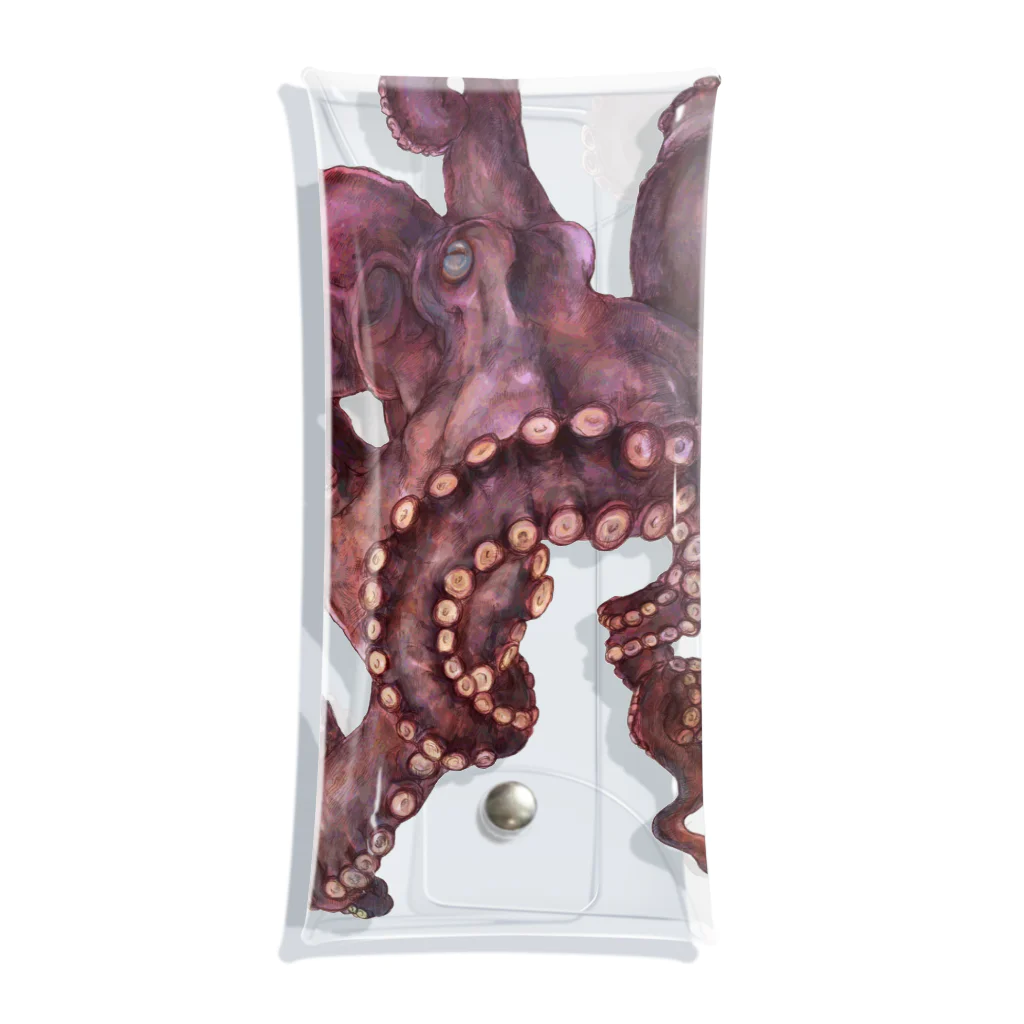 chiyokomeyaの octopus Clear Multipurpose Case