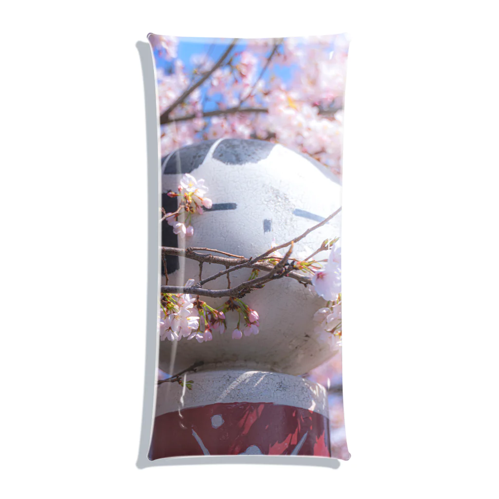 SHOPコハク郎の〜宮城の風景〜こけしと桜 Clear Multipurpose Case