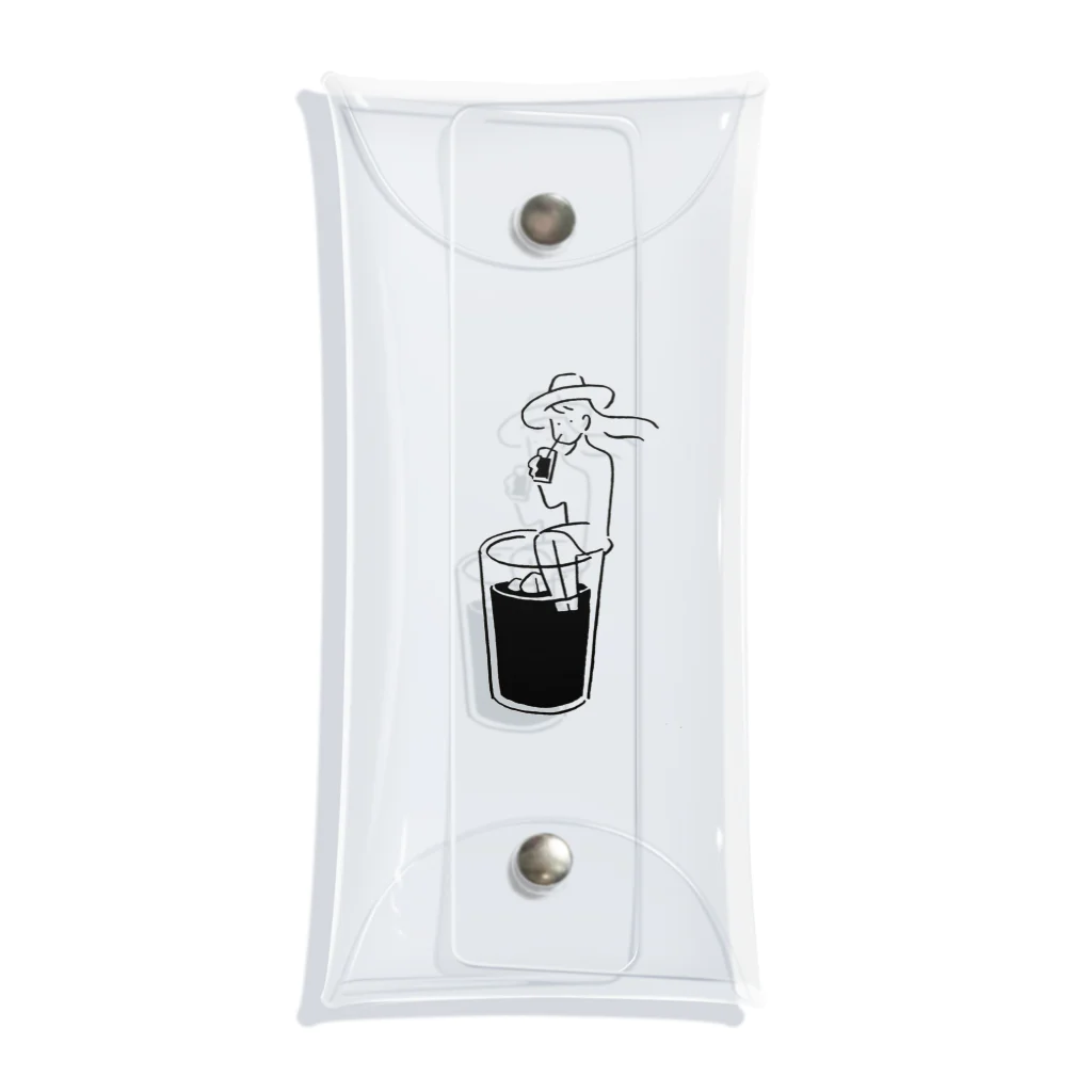 COFFEE BOYのICE COFFEE GIRL Clear Multipurpose Case