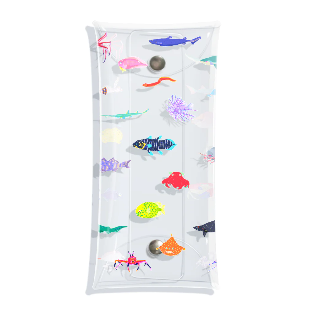 kyotsubeのカラフル深海生物 Clear Multipurpose Case