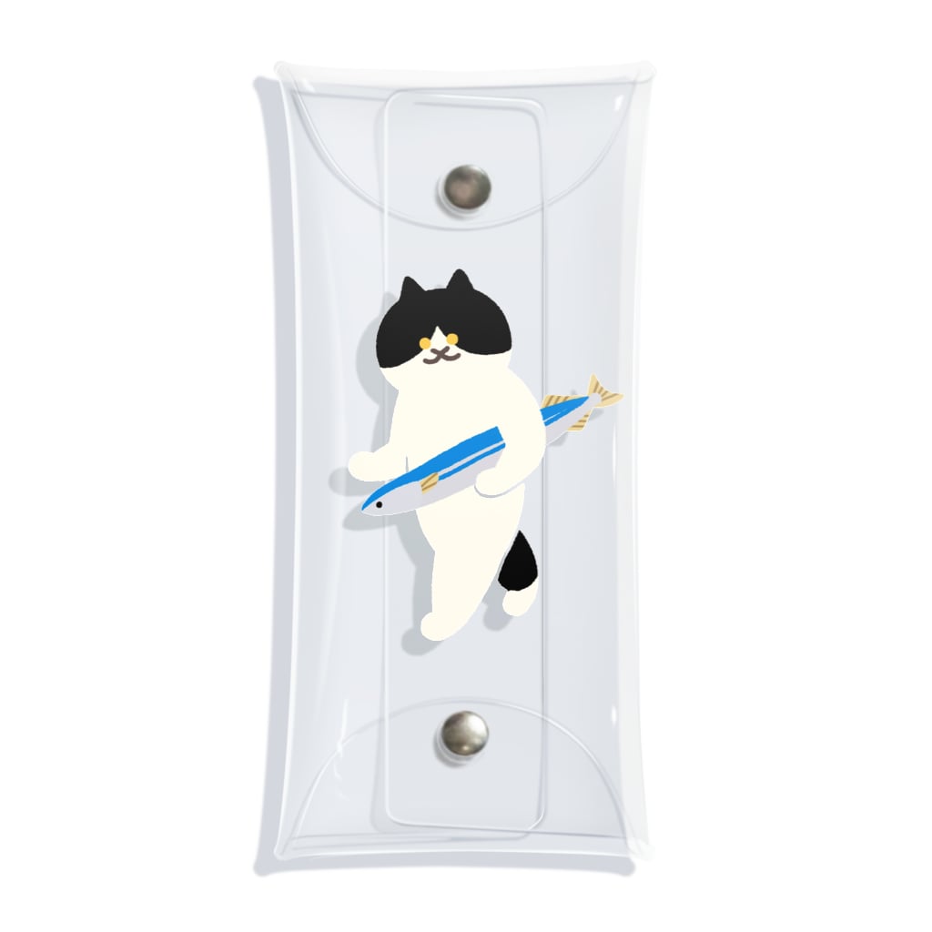 SUIMINグッズのお店の盗んだサンマと歩き出すねこ Clear Multipurpose Case