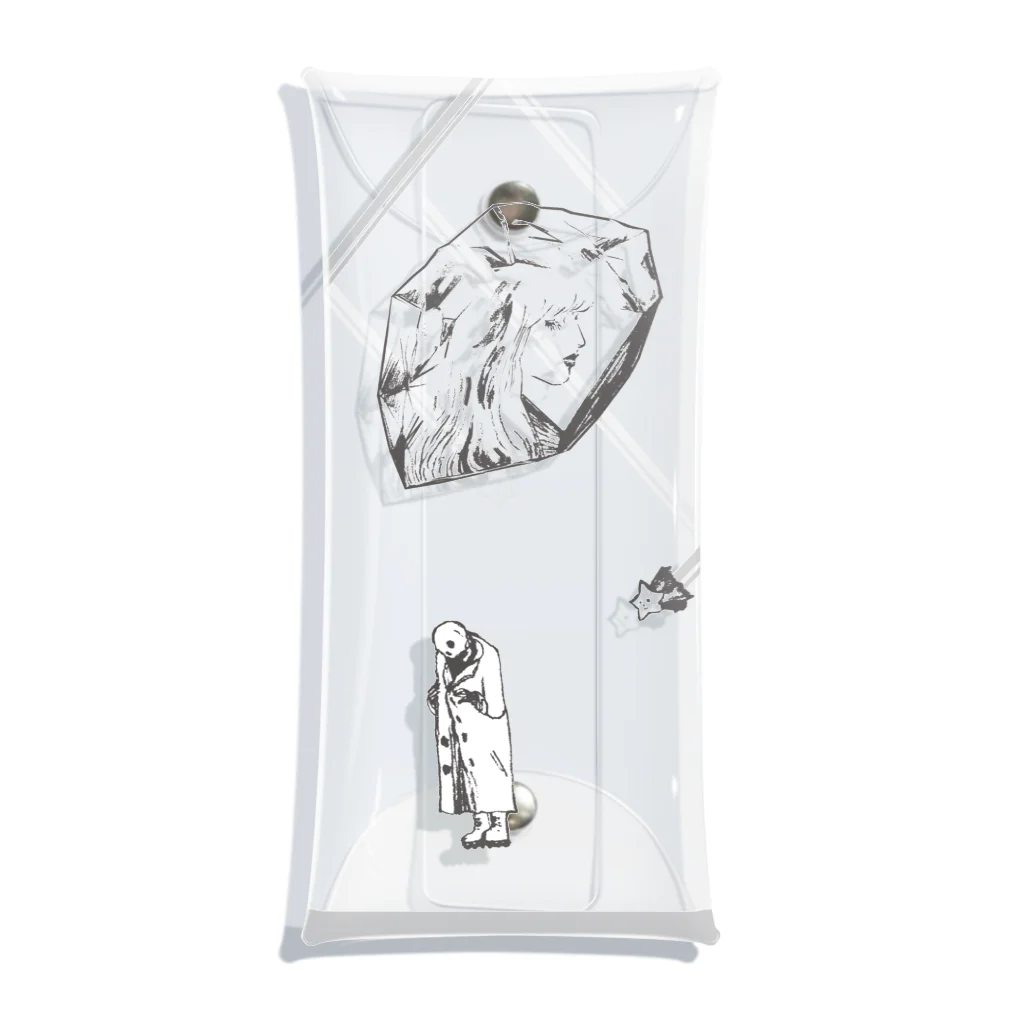 KENICHI NAGAI -SUZURI shop-の心ごと飛んでいったボタン Clear Multipurpose Case