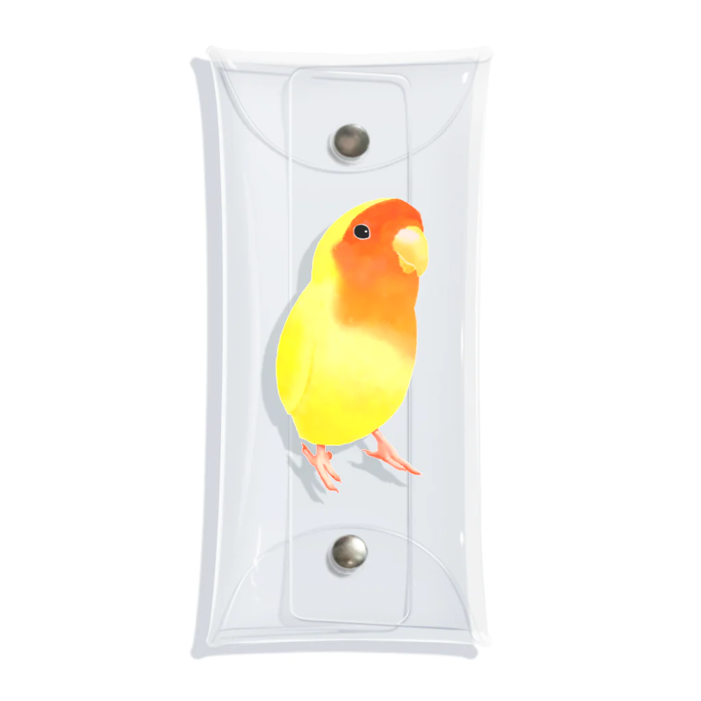 まめるりはことりのコザクラインコ　おすましルチノー【まめるりはことり】 Clear Multipurpose Case