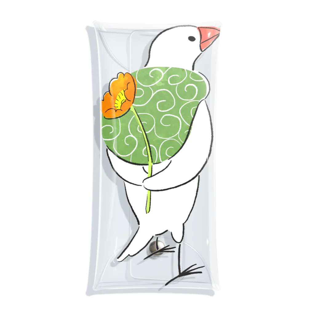 ふろしき文鳥のお店のポピー Clear Multipurpose Case