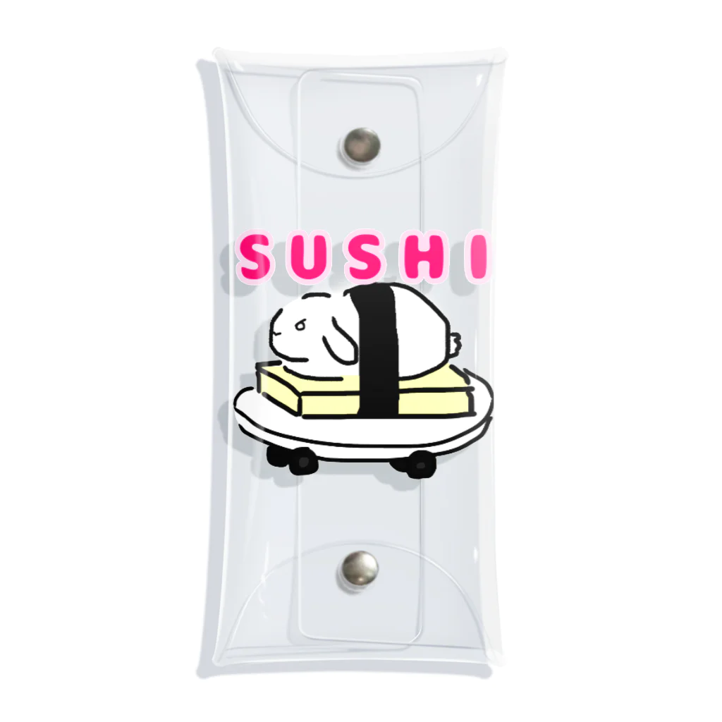 mamiwaのZooっと おんらいんSHOPのSUSHIうさぎ Clear Multipurpose Case