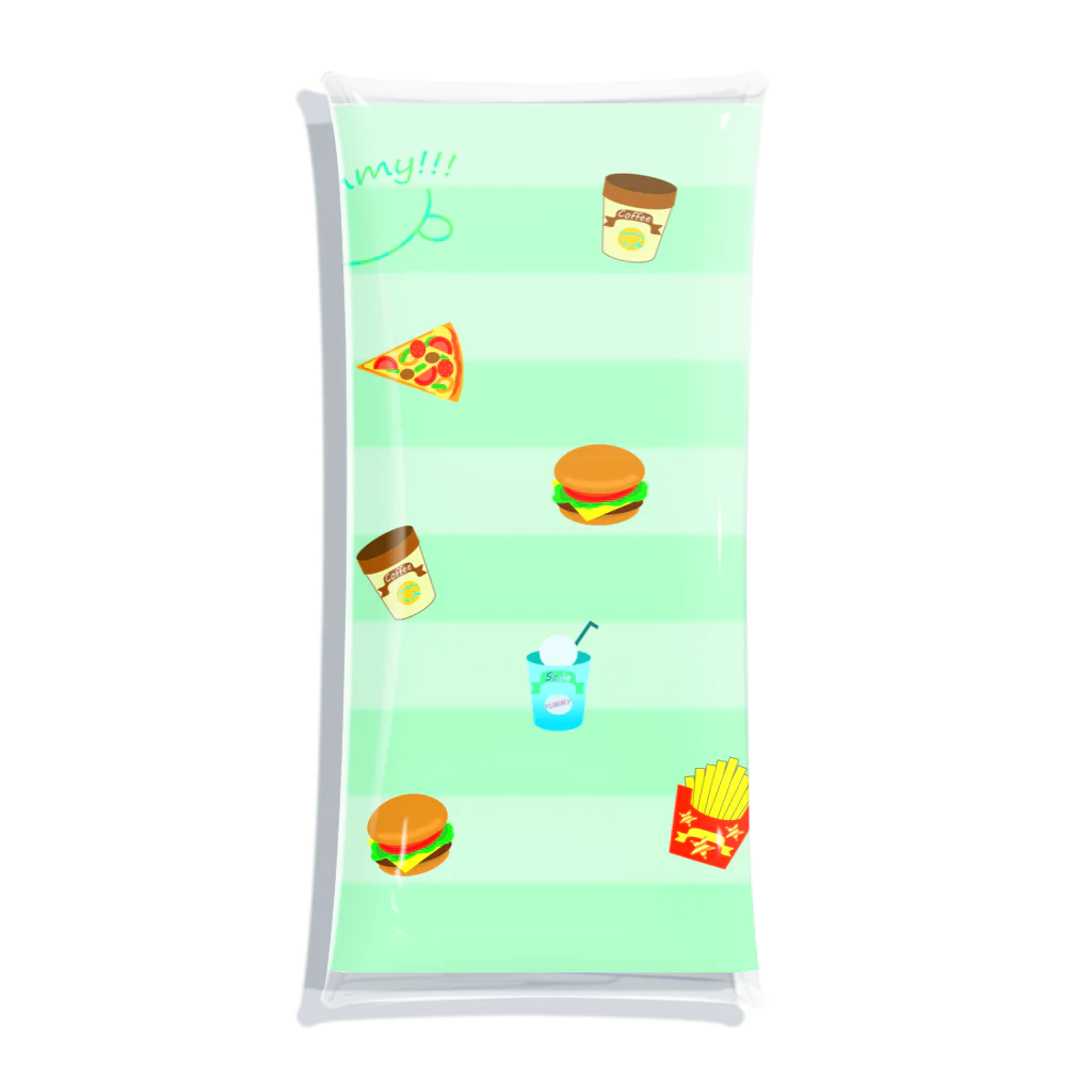 Yokokkoの店のYUMMY!!!(ストライプ） Clear Multipurpose Case