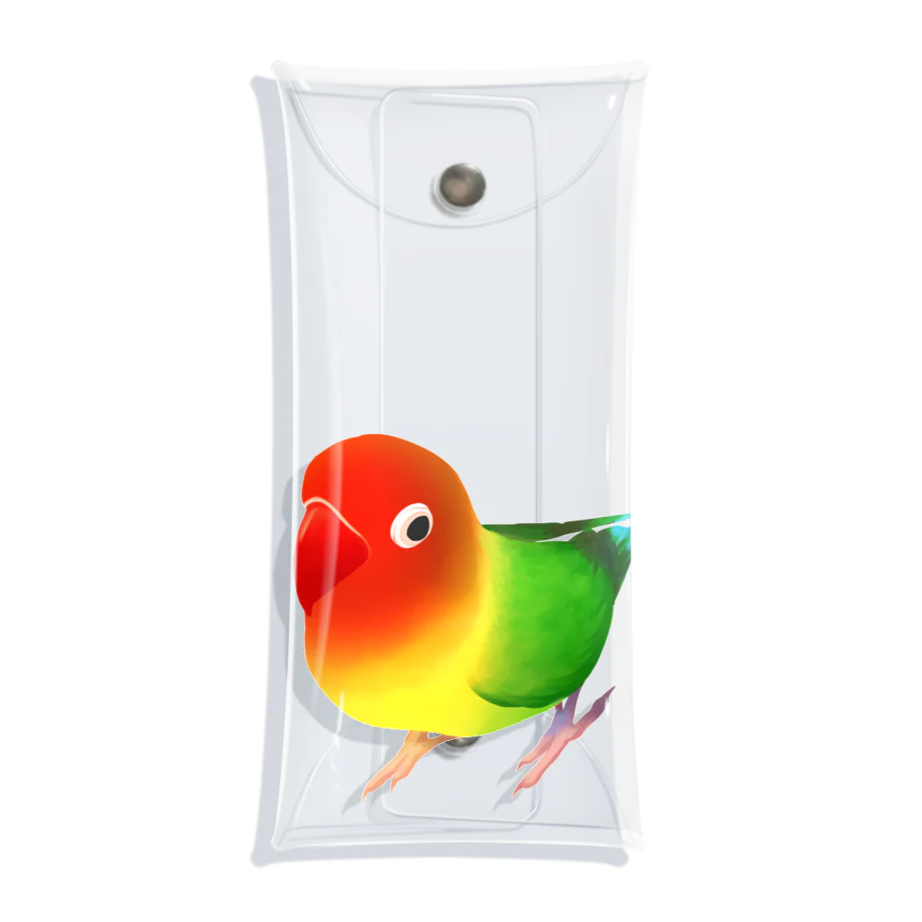 まめるりはことりのボタンインコ　おすましルリゴシボタンインコ【まめるりはことり】 Clear Multipurpose Case