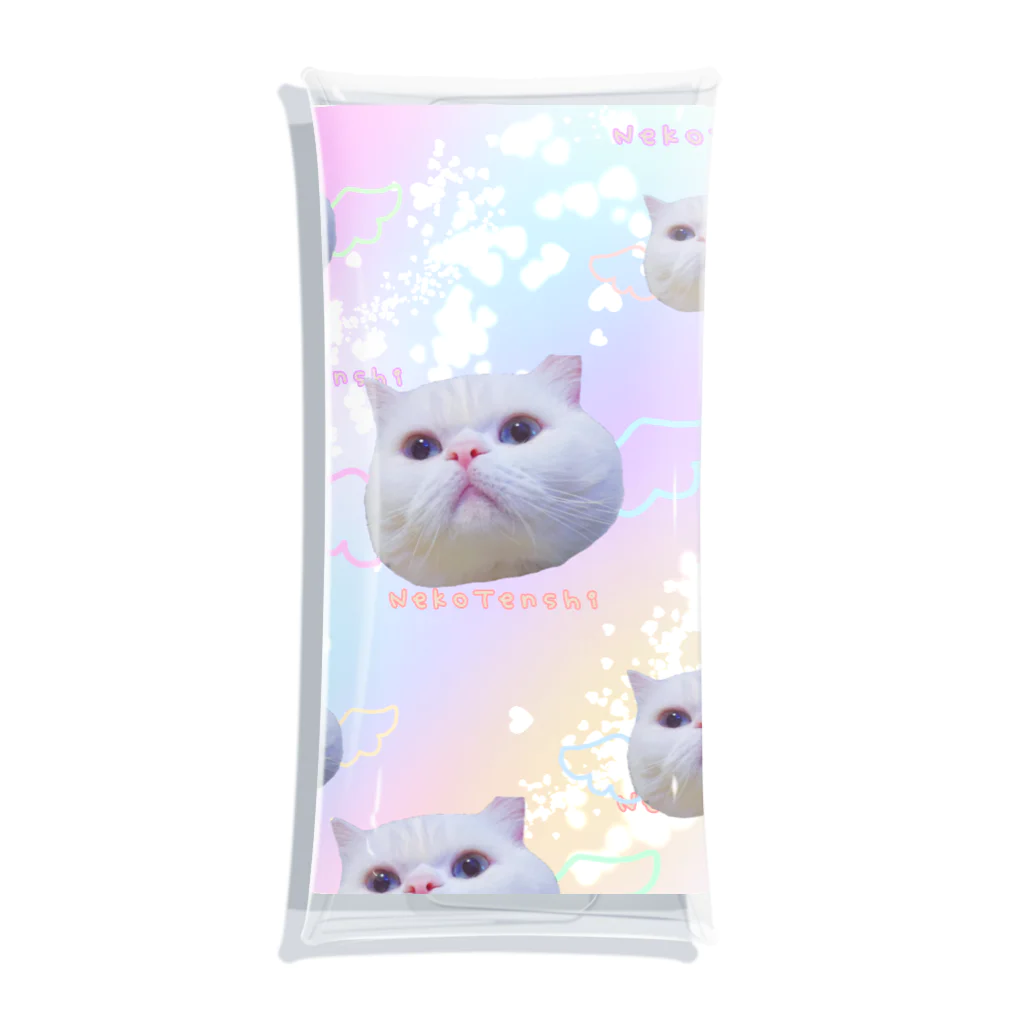 NukoNukoの夢カワイイねこ天使（大群） Clear Multipurpose Case