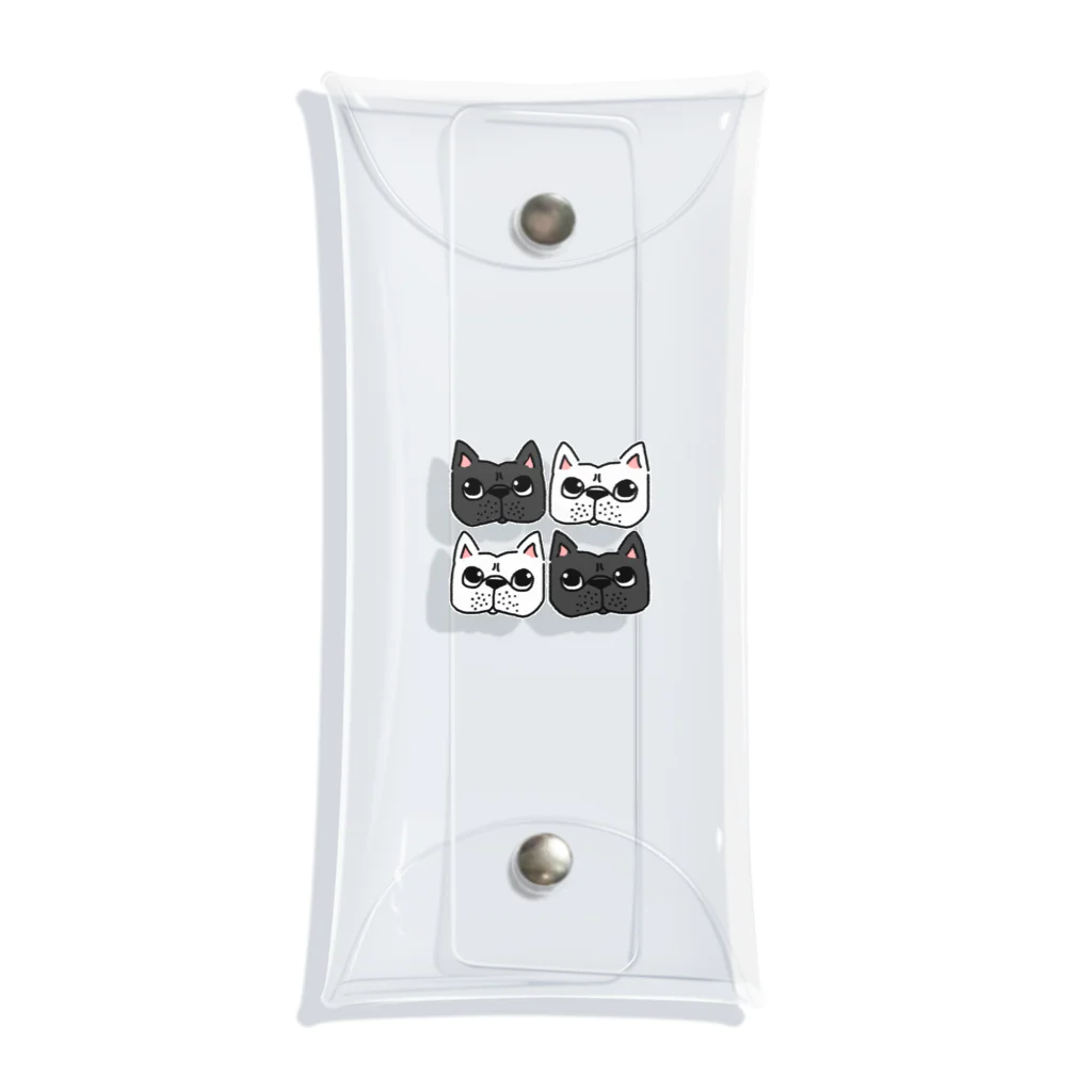 まき〜み　爬虫類飼いのフレブルくんちゃん　(白黒) Clear Multipurpose Case