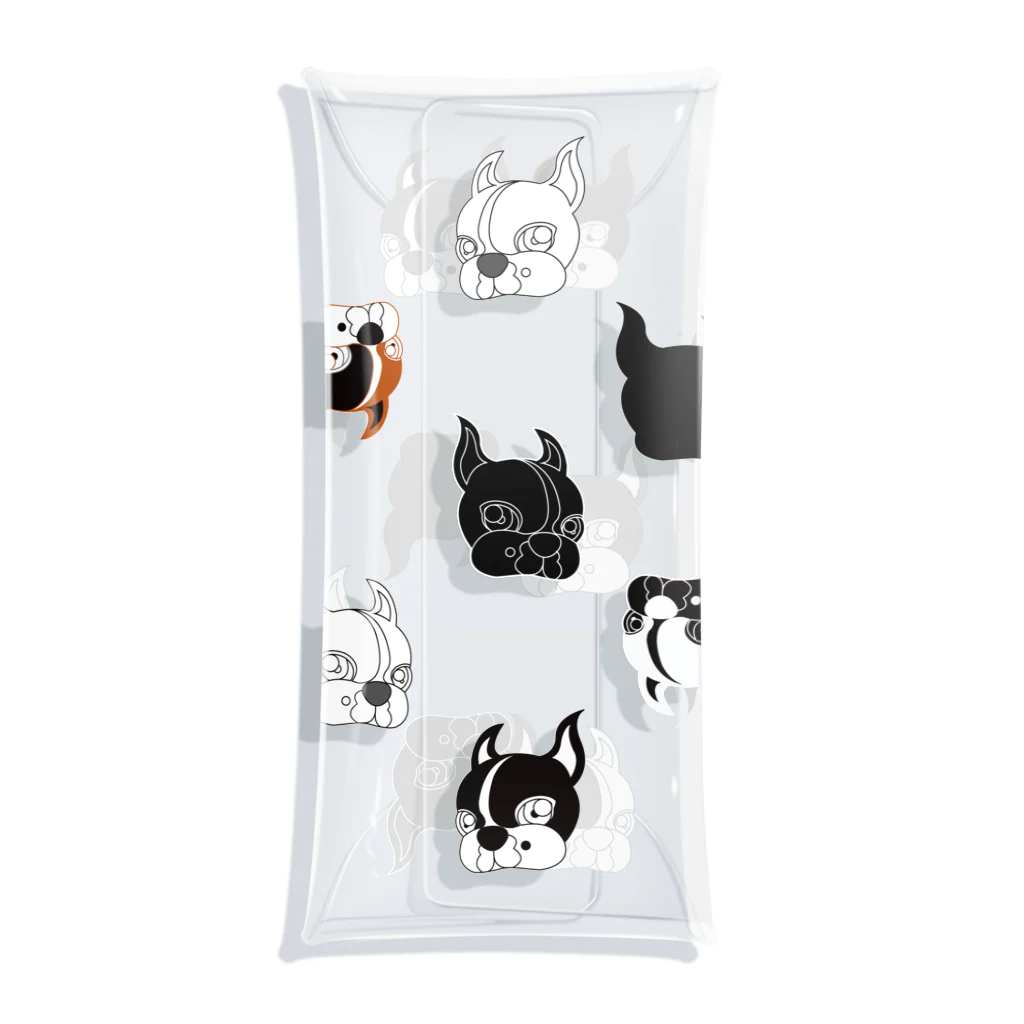 Park a Holic Bostonterrierのボステリセブンくんいっぱい Clear Multipurpose Case