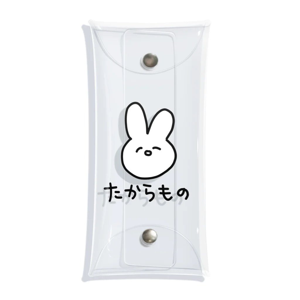 ふじやま商店のうさぎの宝物いれ Clear Multipurpose Case