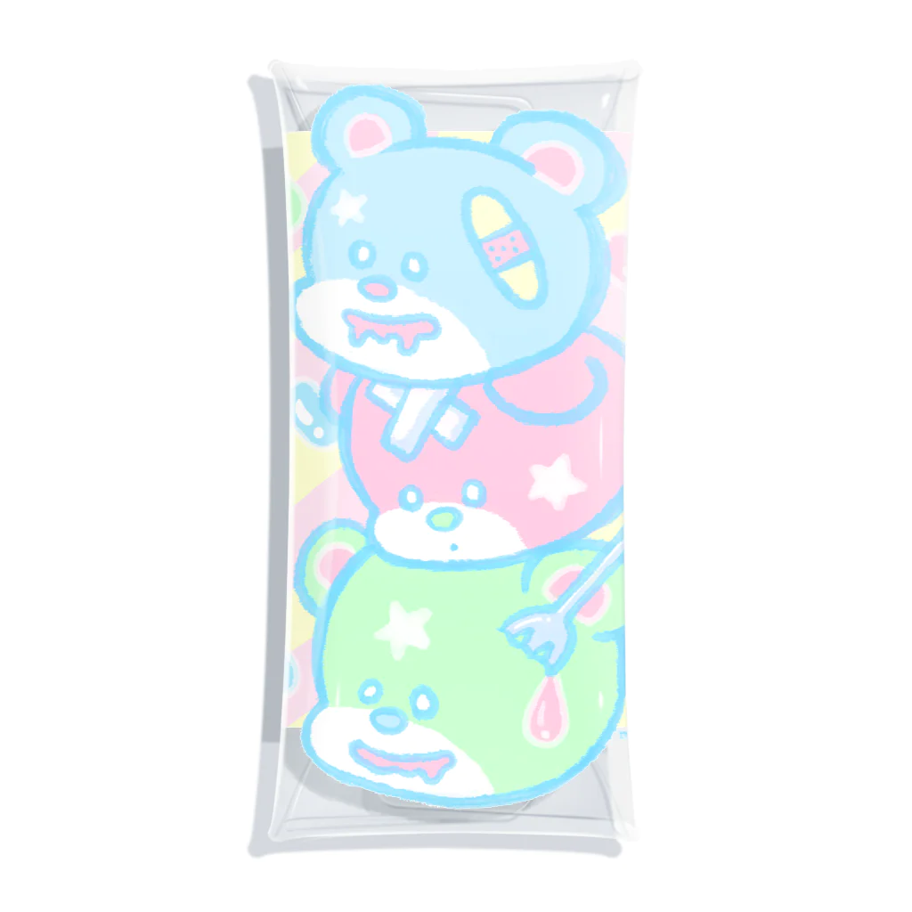 アジサイの織のSweet Bear Bear Bear Clear Multipurpose Case