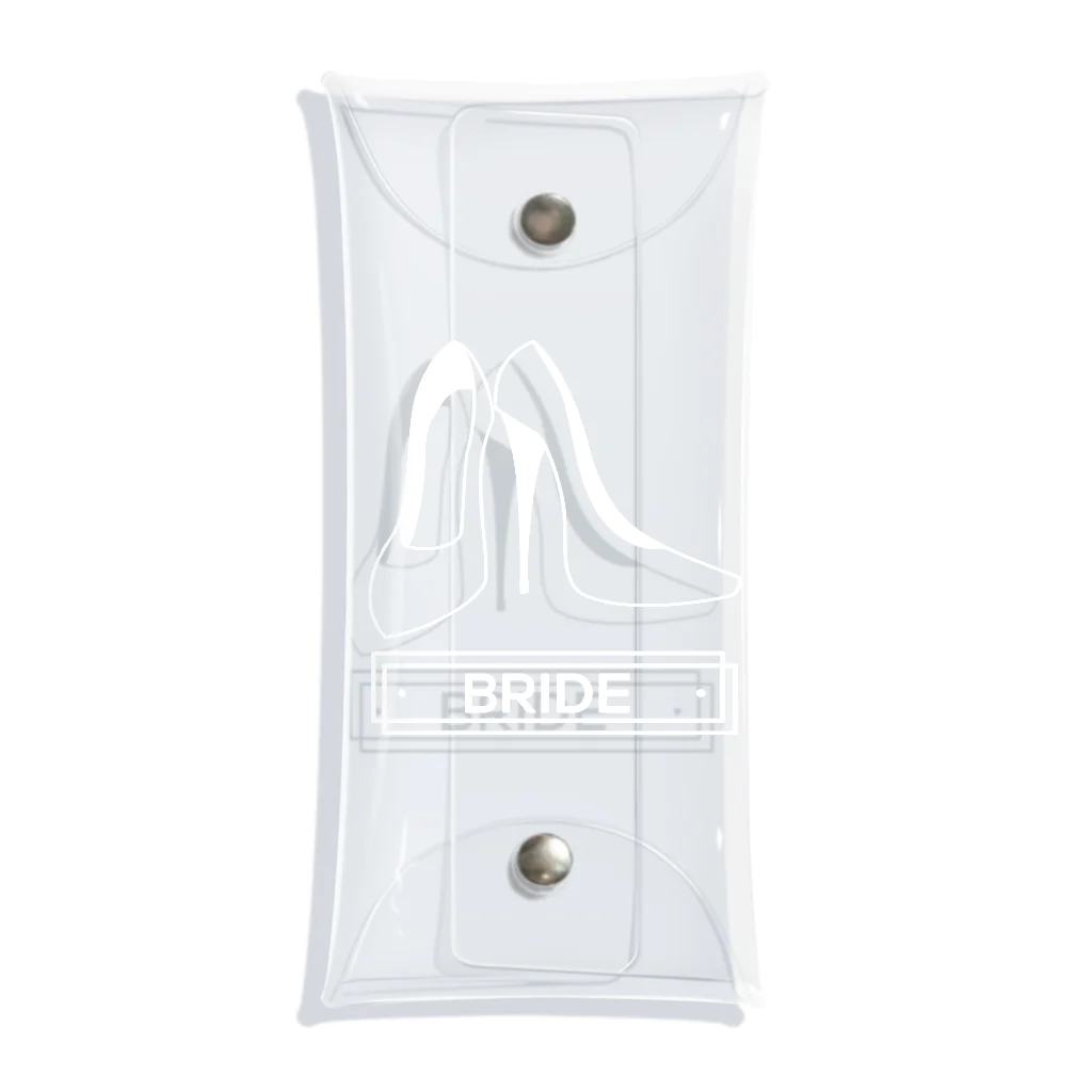 ペアTシャツ屋のシバヤさんのペア(BRIDE)ヒール_ライン(白) Clear Multipurpose Case