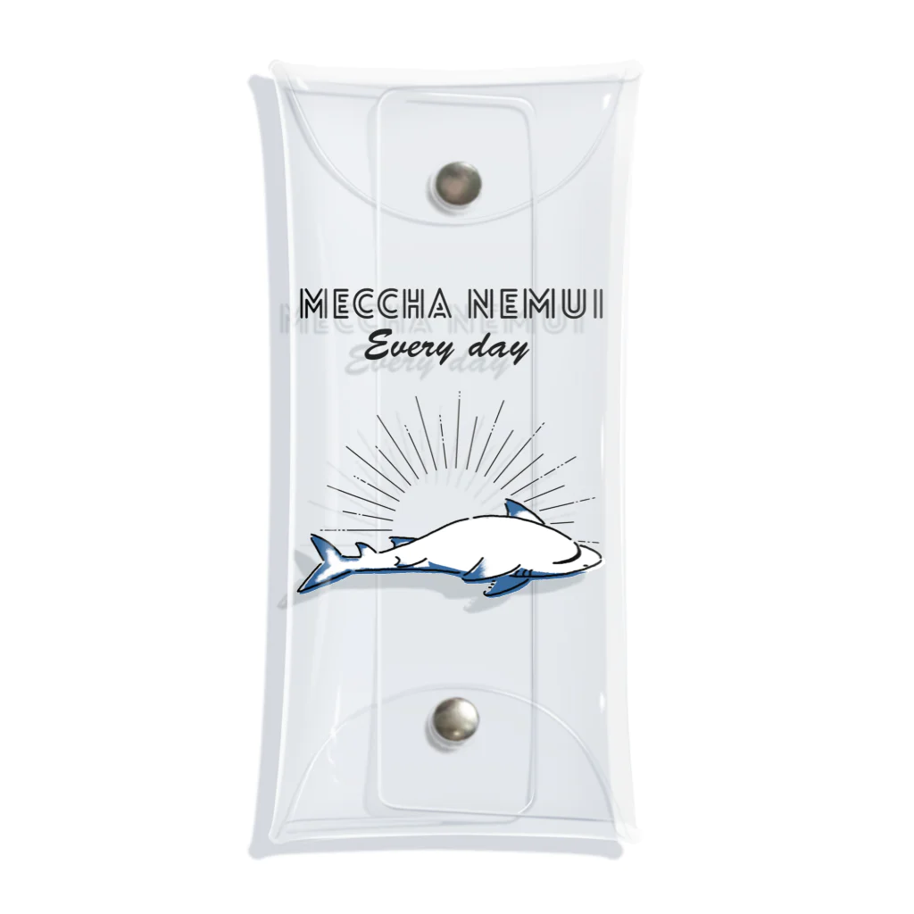 屋台 urukaのMECCHA NEMUI さめ Clear Multipurpose Case