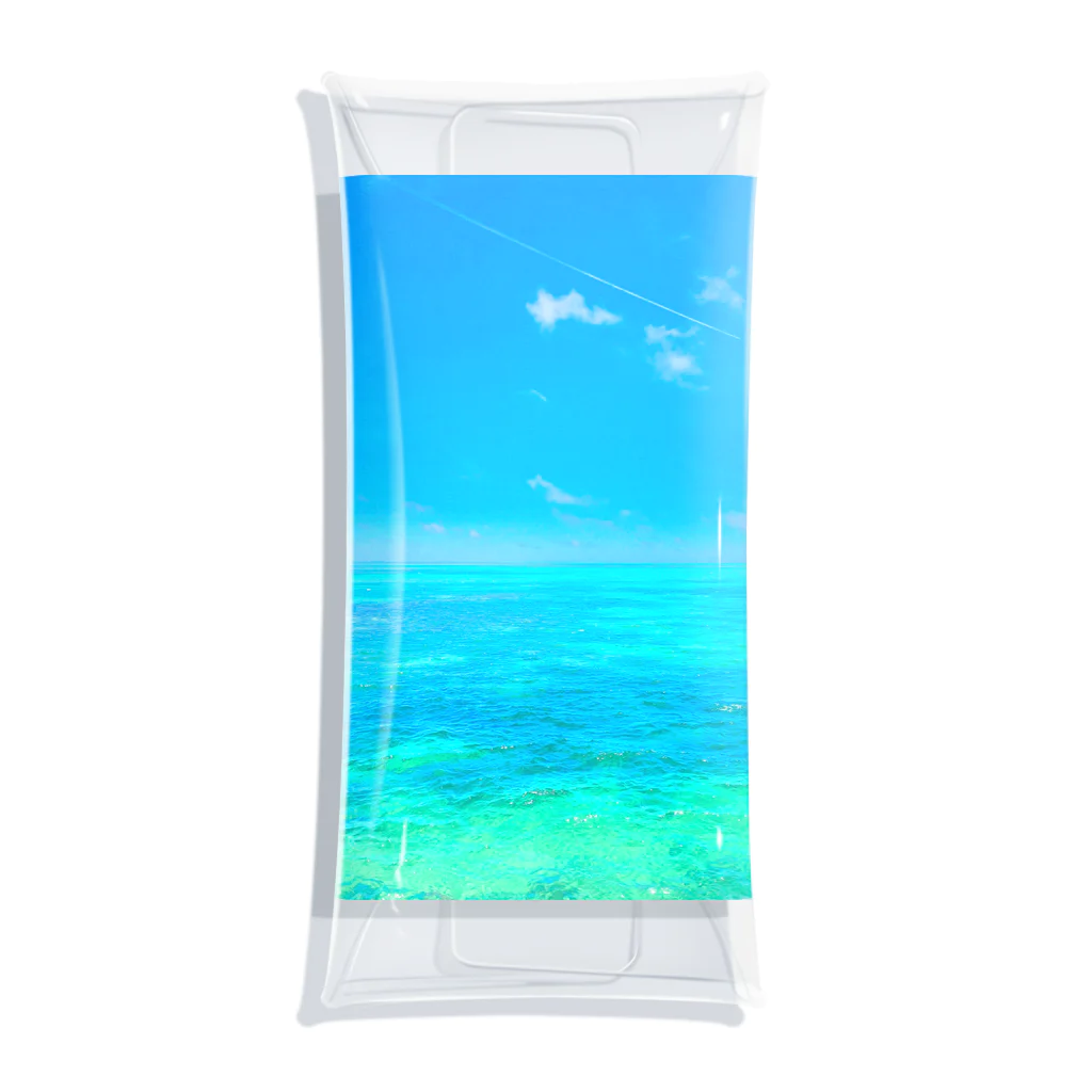 mizuphoto galleryの海と飛行機雲 Clear Multipurpose Case