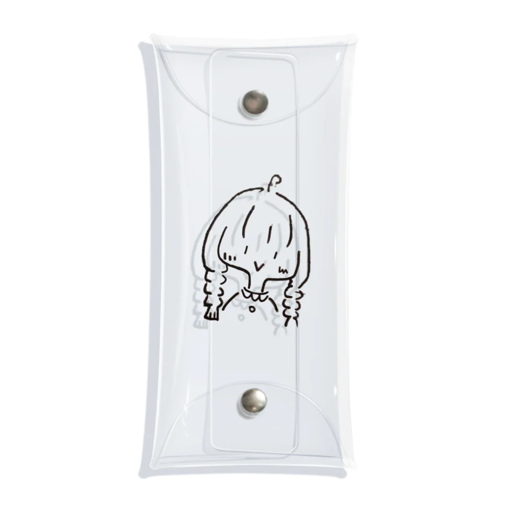 🦖𝗙𝗨𝗡𝗔🦕の三つ編み女の子 Clear Multipurpose Case