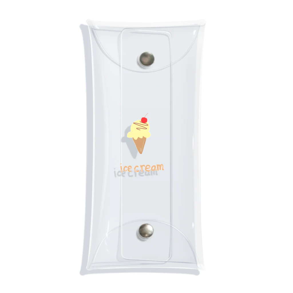 _mojuu-3のice cream Clear Multipurpose Case