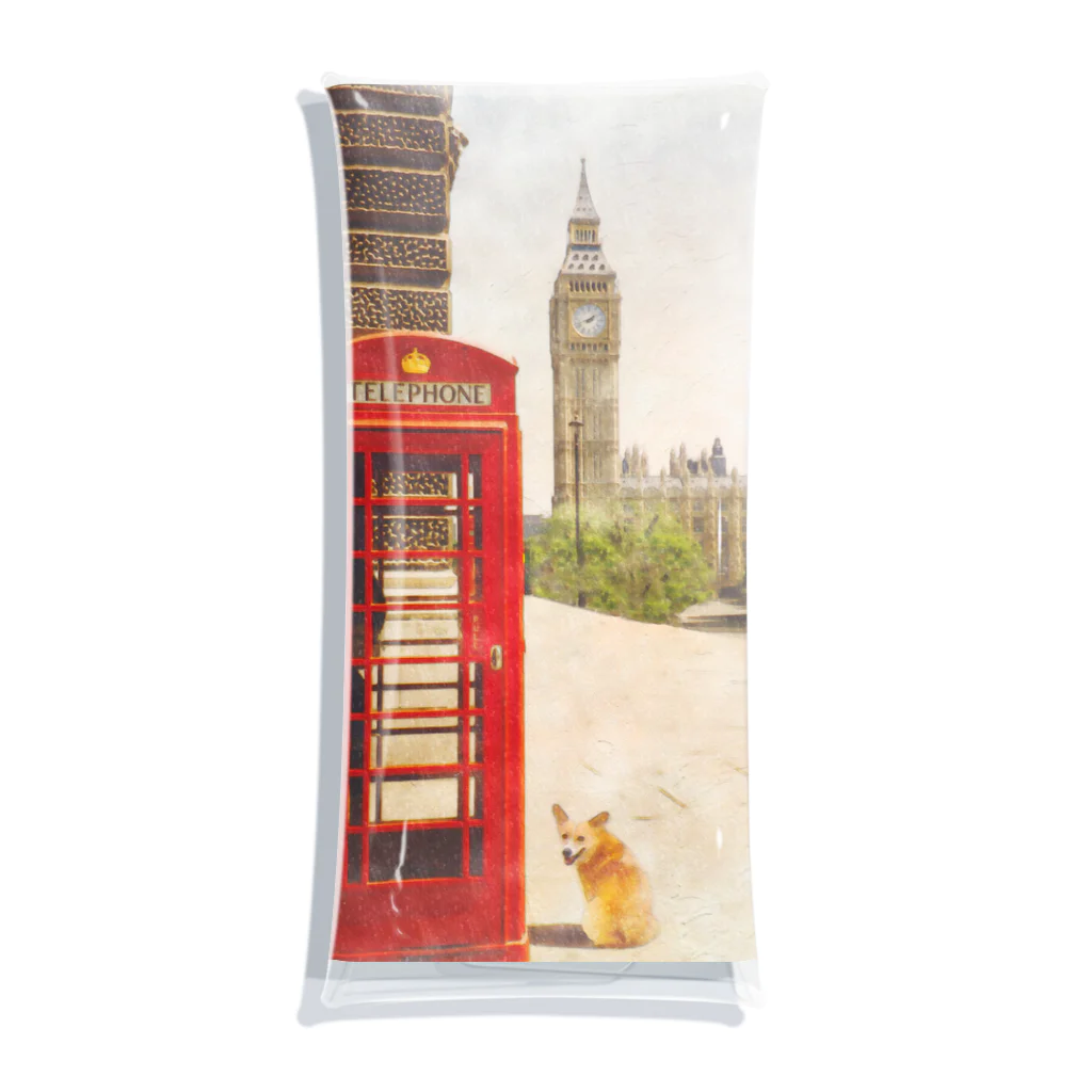 犬グッズの店しえるぶるーのコーギー in LONDON Clear Multipurpose Case