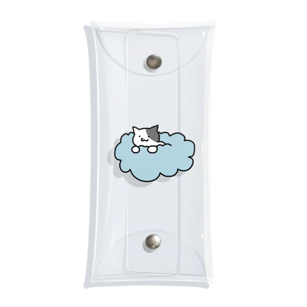 ゆるあにまるの雲乗り猫 Clear Multipurpose Case