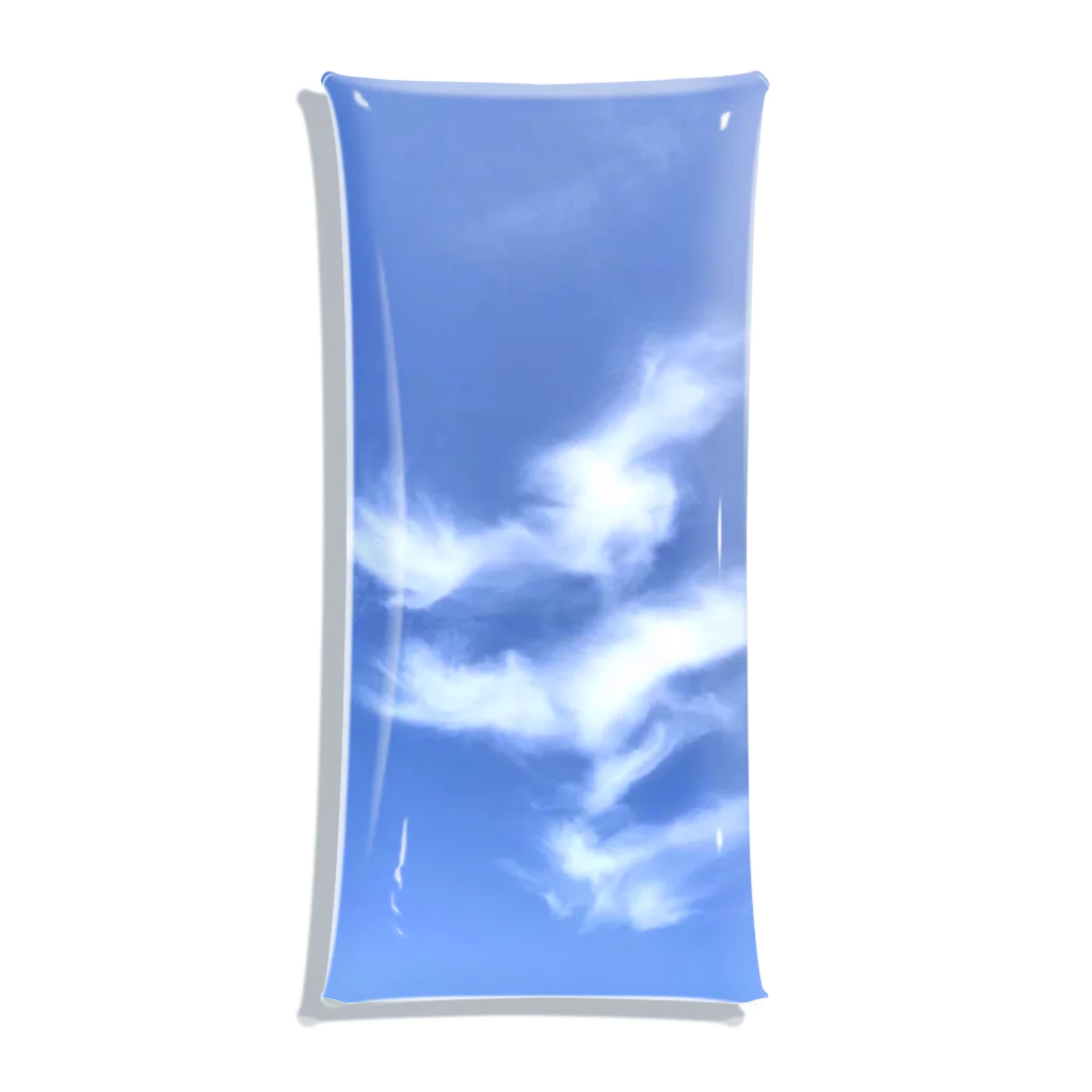 空色ぱれっと🌈の天使の飛ぶ空 투명 동전 지갑