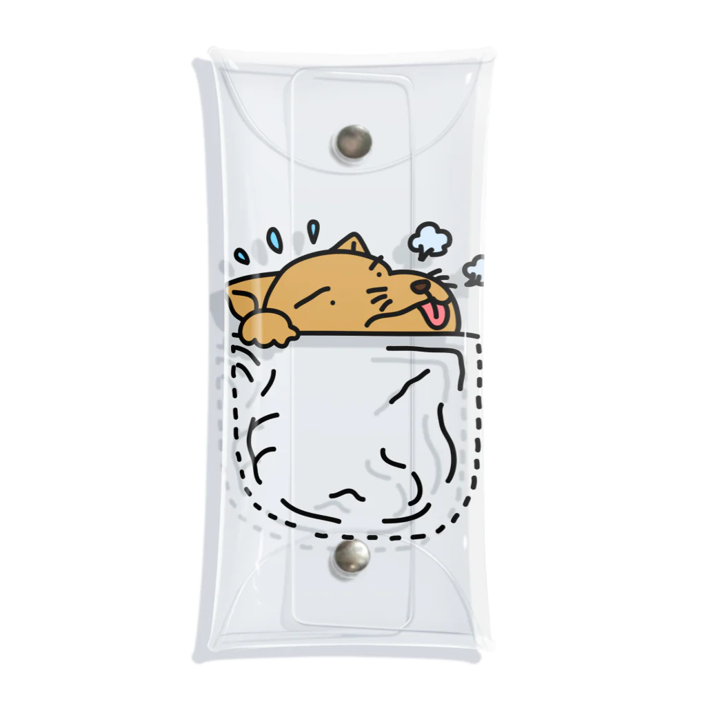 Megumiyaの胸ポケットに犬 Clear Multipurpose Case