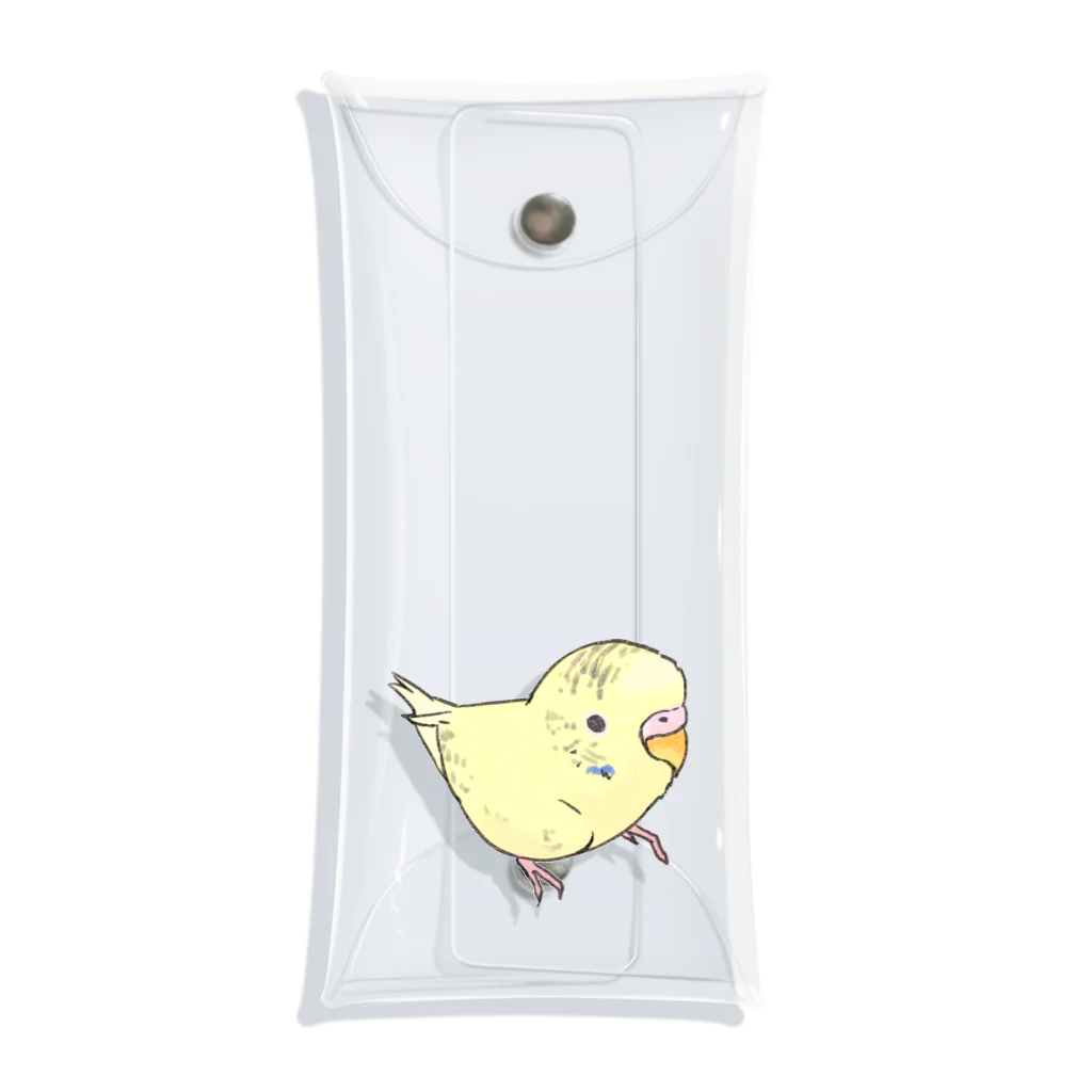 まめるりはことりの可愛いセキセイインコ　おすましちゃん【まめるりはことり】 Clear Multipurpose Case