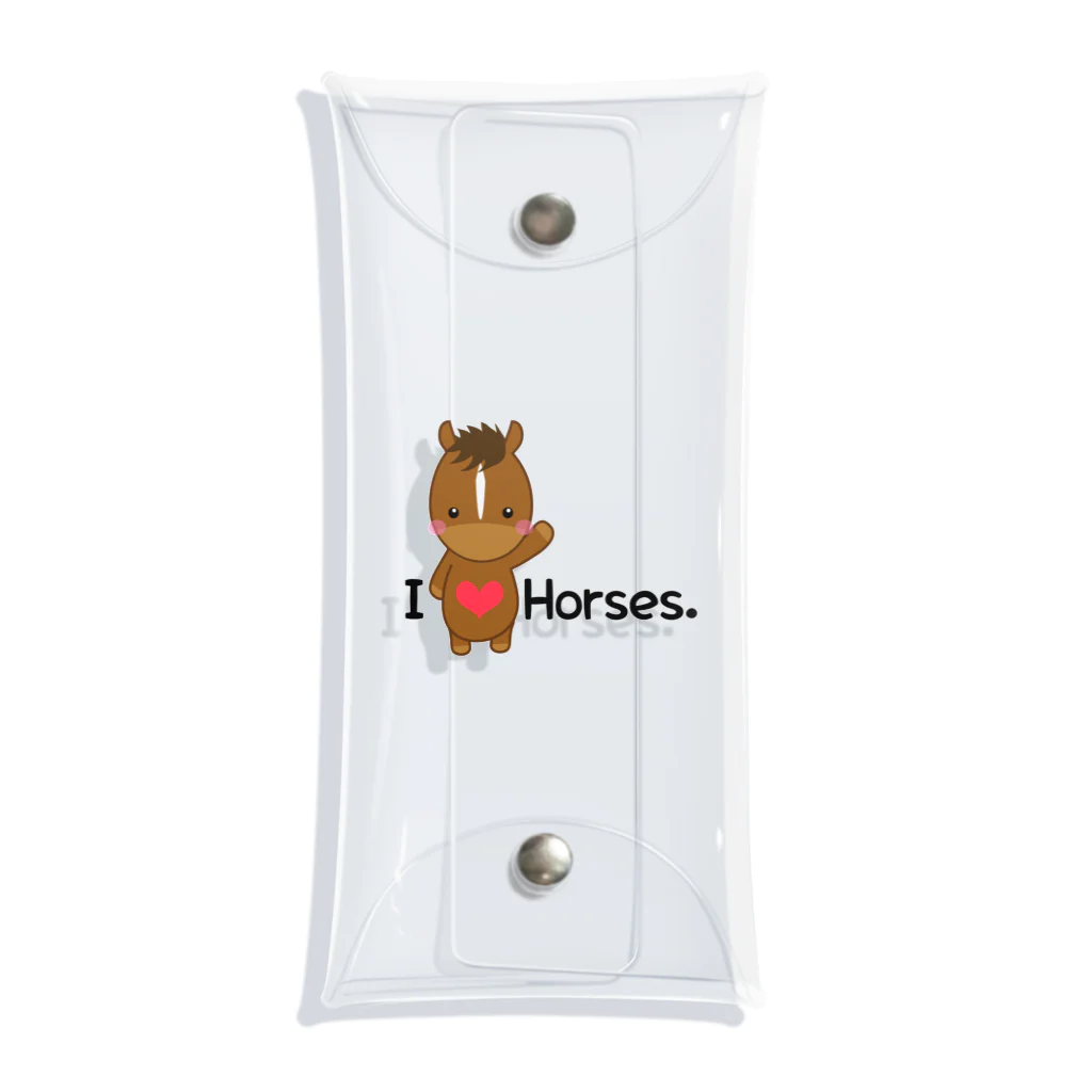 au♡lio アウリオのI love horse. Clear Multipurpose Case