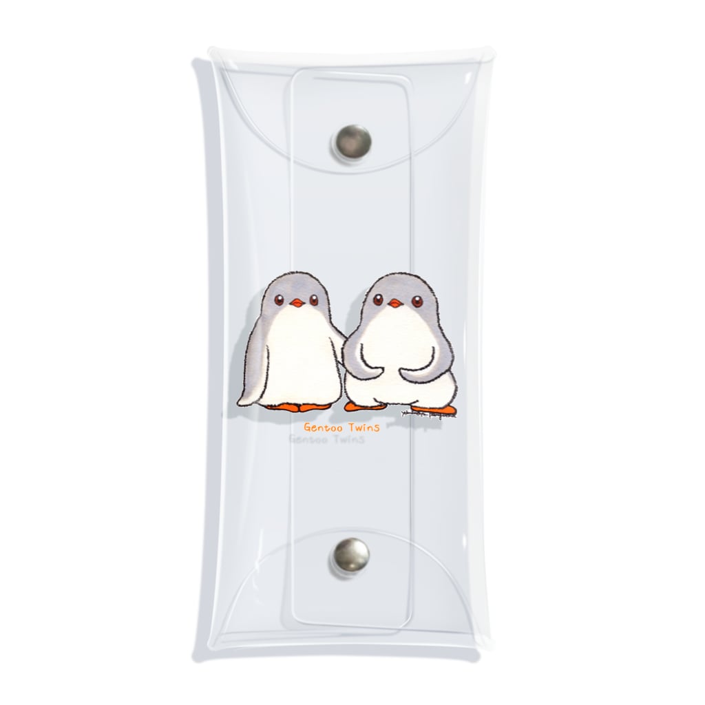 ヤママユ(ヤママユ・ペンギイナ)のふたごのジェンツーペンギン(ロゴあり) Clear Multipurpose Case