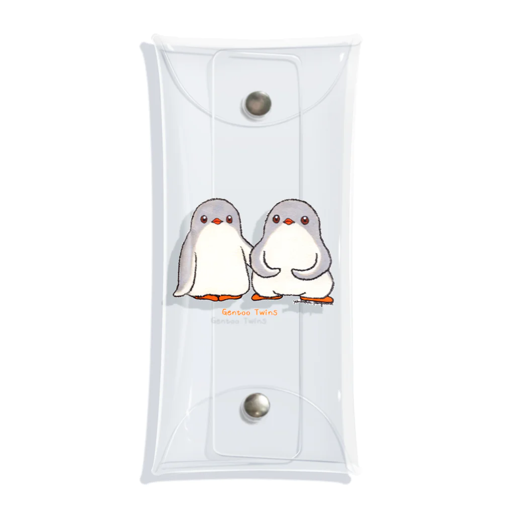 ヤママユ(ヤママユ・ペンギイナ)のふたごのジェンツーペンギン(ロゴあり) Clear Multipurpose Case