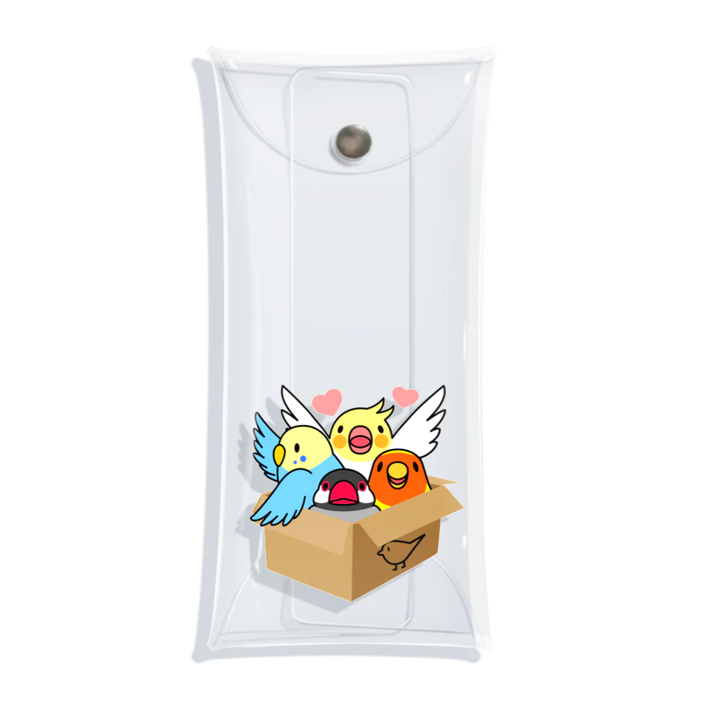 まめるりはことりの拾ってくださいインコ【まめるりはことり】 Clear Multipurpose Case