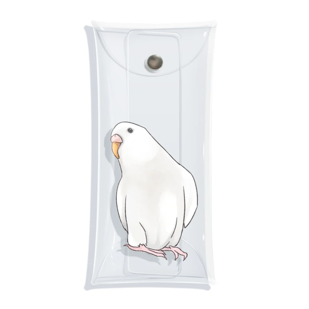 まめるりはことりのアルビノセキセイインコちゃん【まめるりはことり】 Clear Multipurpose Case