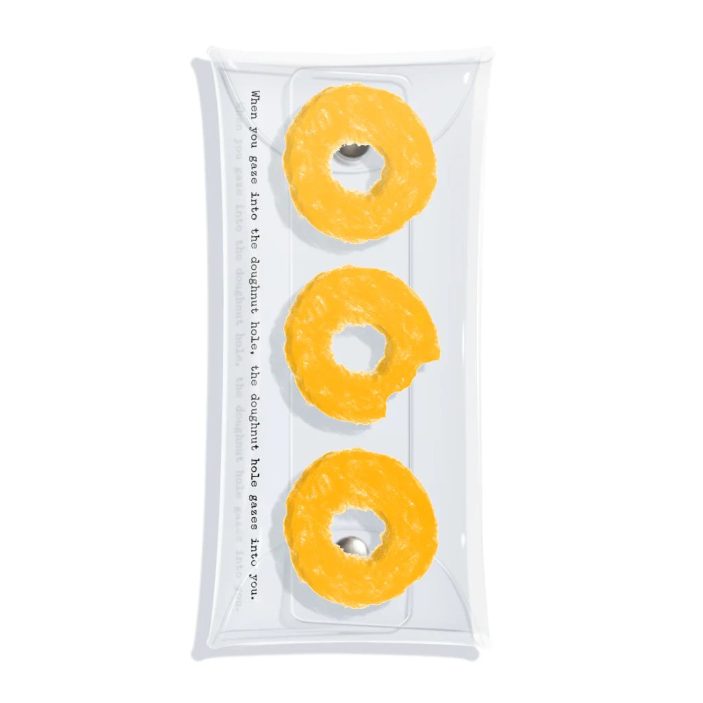 ZOZI SHOPのWhen you gaze into the doughnut hole, the doughnut hole gazes into you. Clear Multipurpose Case