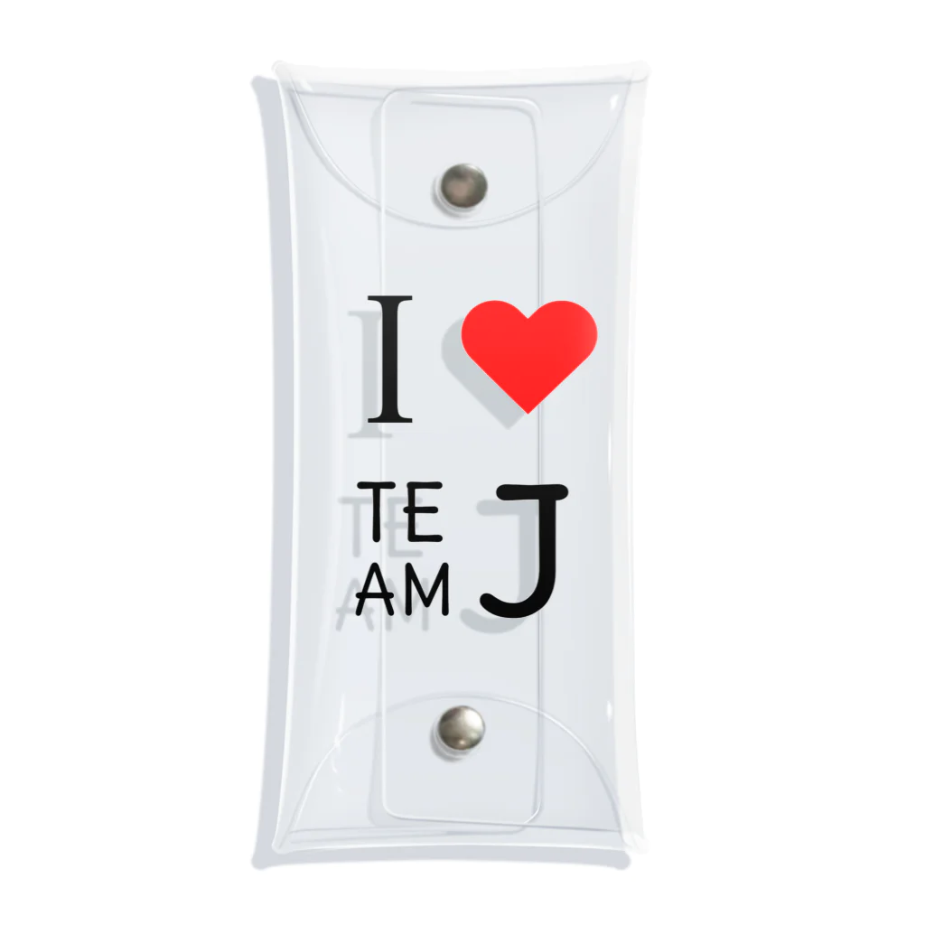 Team　ＪのＩ❤TEAM J(LOGO BK) クリアマルチケース