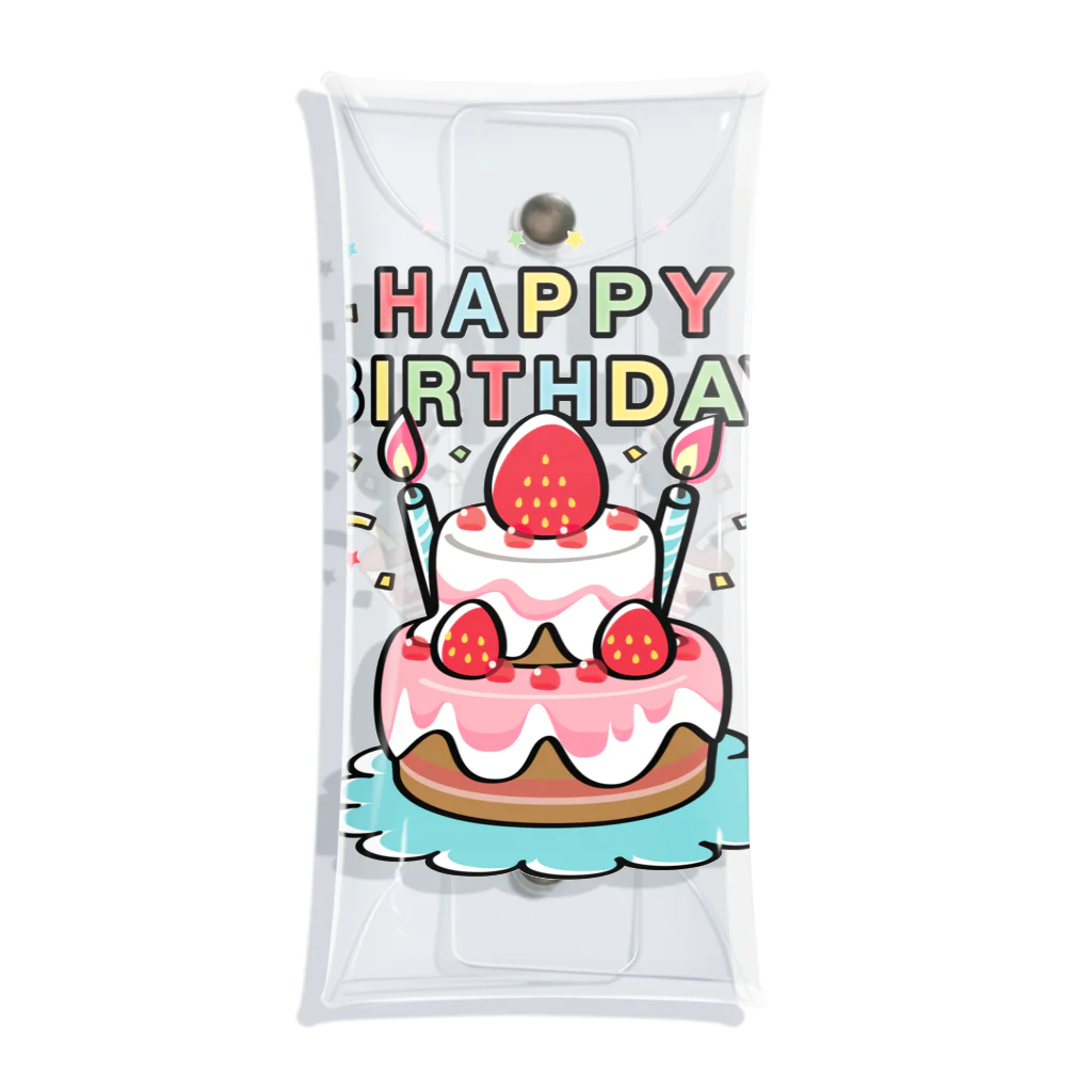 イラスト MONYAAT のCT61HAPPY BRITHDAY  Clear Multipurpose Case