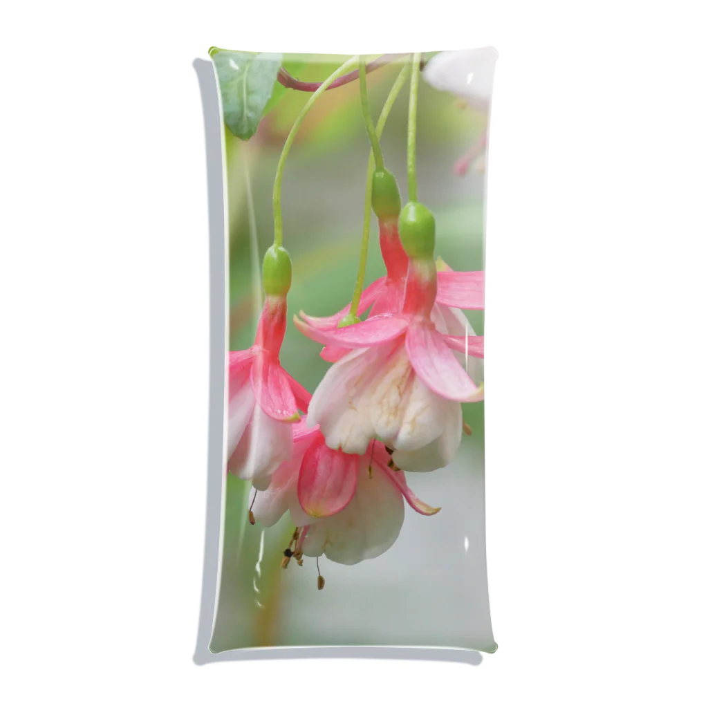 花染めの箱庭のフクシア“ペパーミント・キャンディ” クリアマルチケース