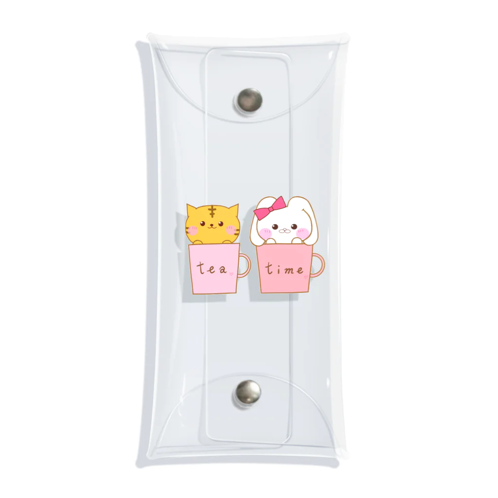 HappyLife☆channelのうさころとねこころのティータイム Clear Multipurpose Case