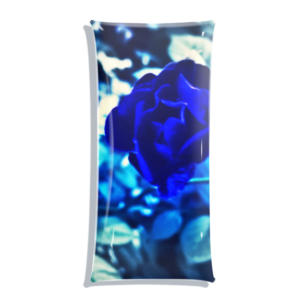 幸運❤happy🌈のBULE　ROSE　幸運の青い薔薇 Clear Multipurpose Case