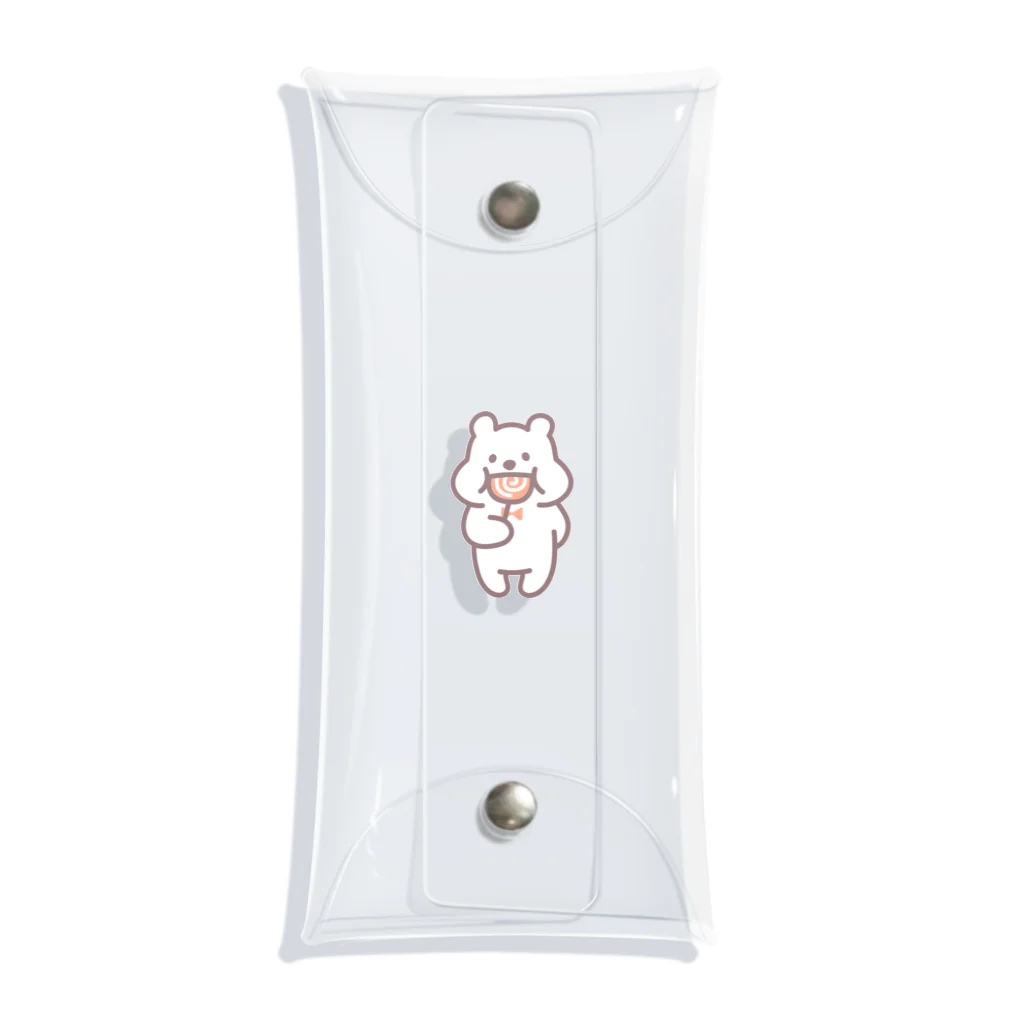 はるきちのLITTLE WHITE BEARS(もぐもぐ） Clear Multipurpose Case