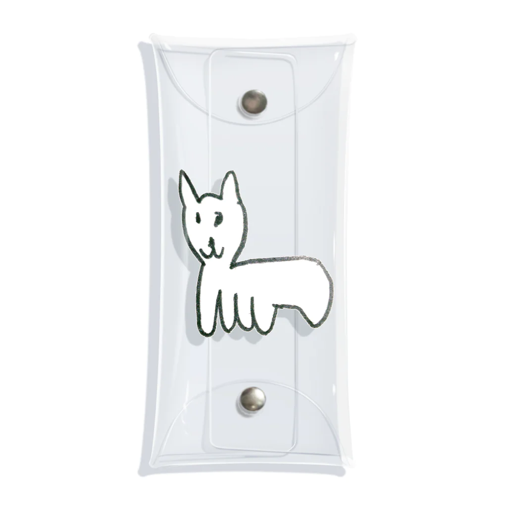 長い猫の尻尾が怪しい猫 Clear Multipurpose Case