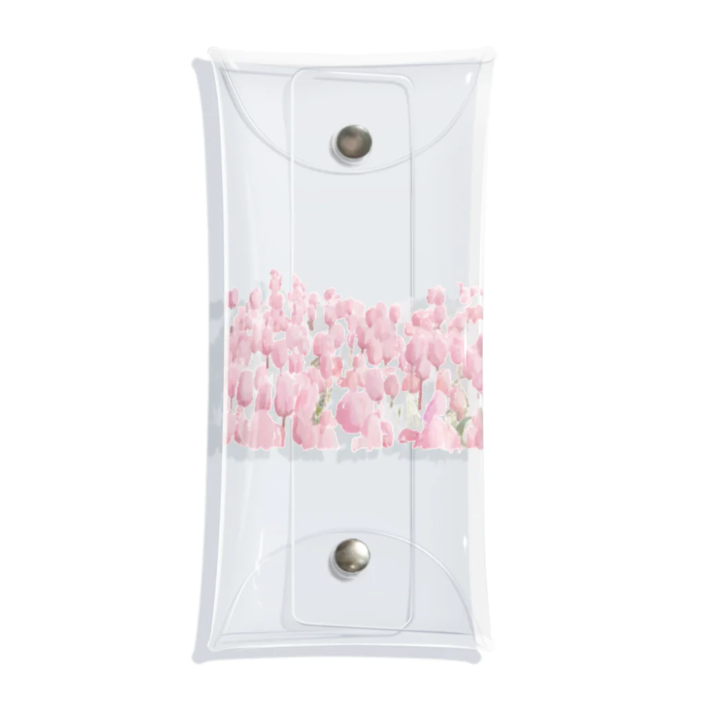 rilybiiのTulip field pink Clear Multipurpose Case