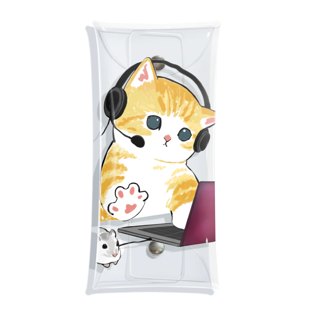 mofusandの在宅勤務のプロ、その名は猫。 Clear Multipurpose Case