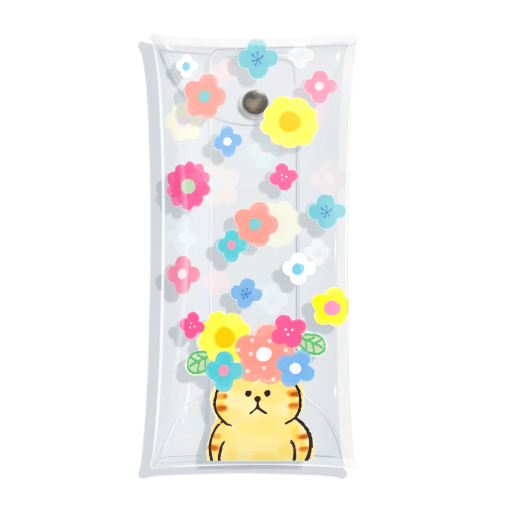 ごろごろにゃんすけのあたまお花畑ちゃん Clear Multipurpose Case