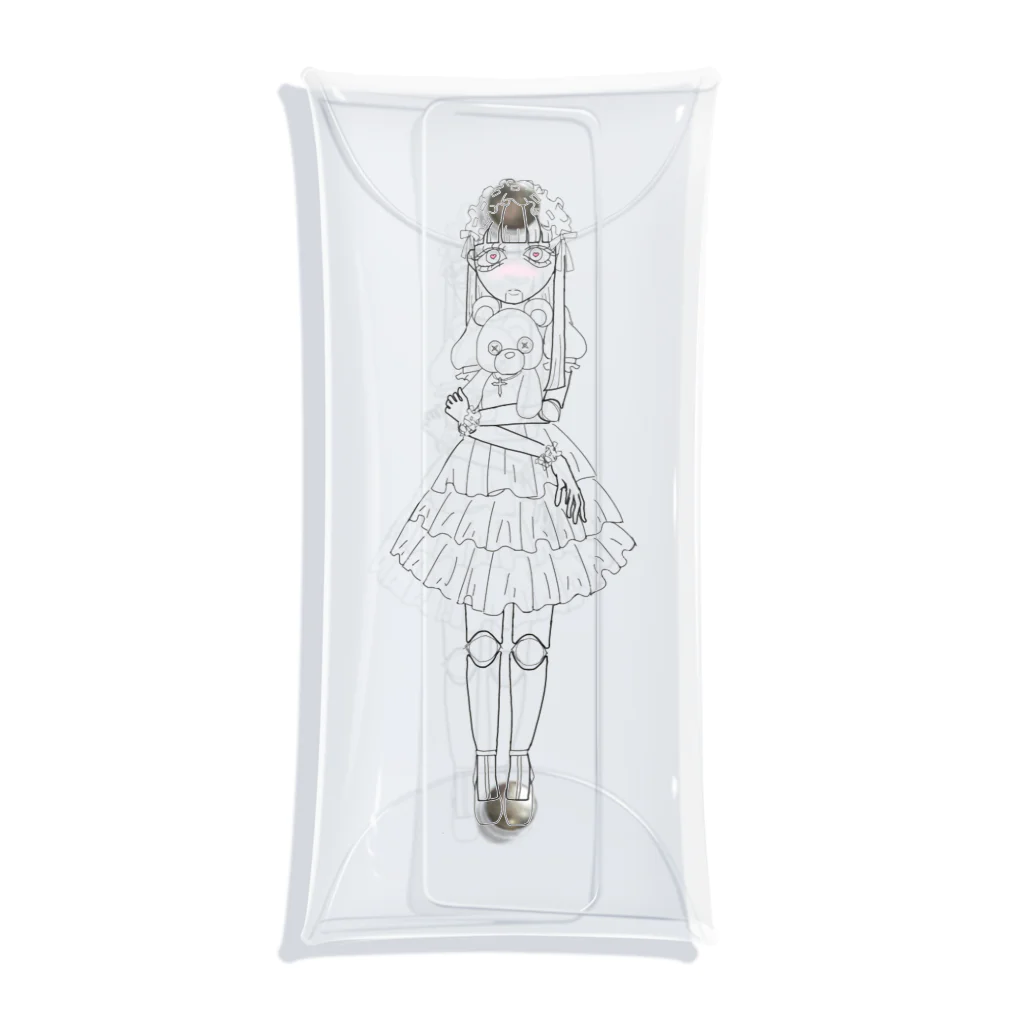 ぴょんこつのお人形さんのクリアケース Clear Multipurpose Case