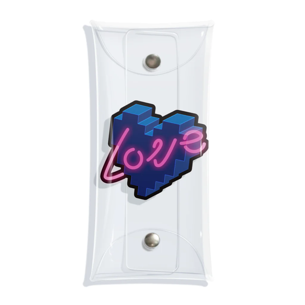 osakanagrillのloveネオン Clear Multipurpose Case