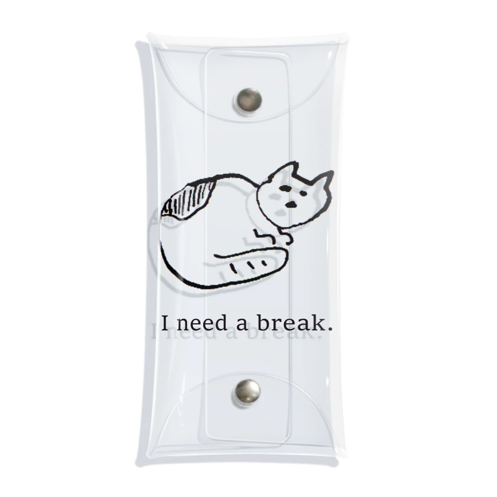 よこづな文庫のI need a break. Clear Multipurpose Case