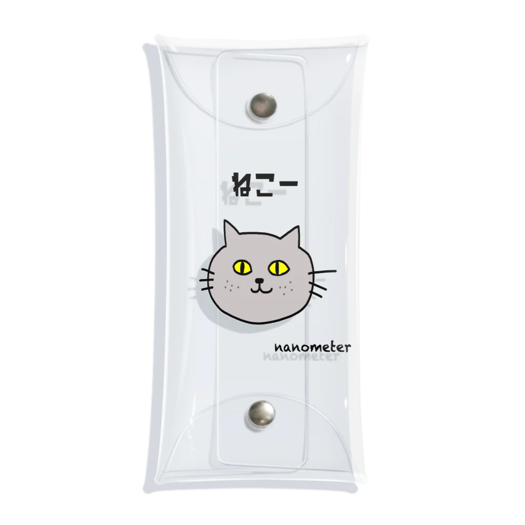 nanometerのnanometer"グレーねこー"クリアマルチケース Clear Multipurpose Case