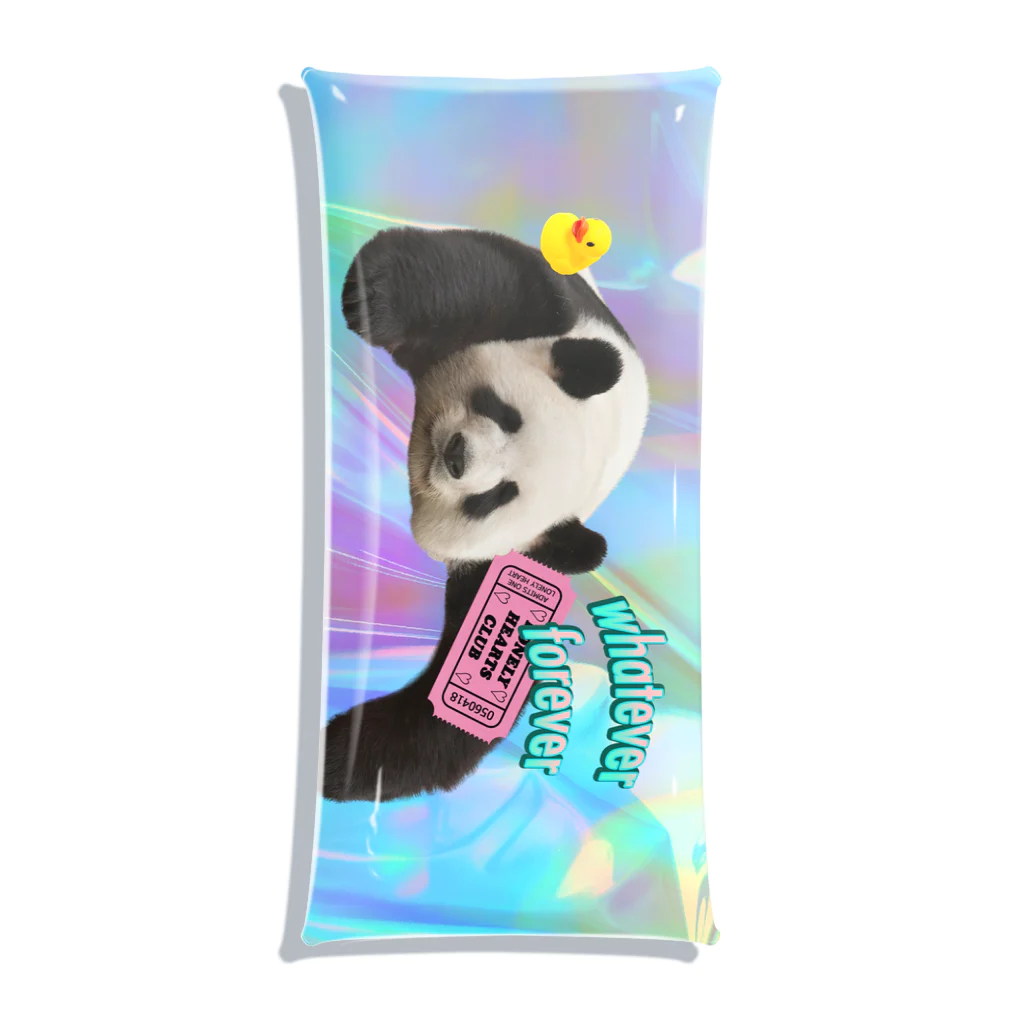 𝙈𝙊𝙈𝙊'𝙨 𝙎𝙝𝙤𝙥のホログラム&panda Clear Multipurpose Case