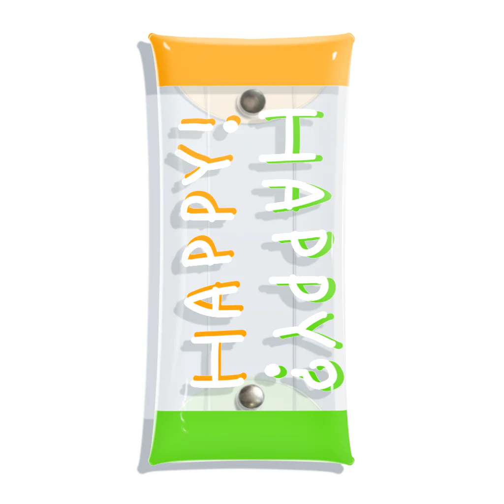 MEWのHAPPY-ORANGE and GREEN Clear Multipurpose Case